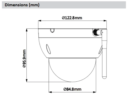 Dahua Speed Dome Camera SD22404T-GN-W 4MP 4x PTZ Wi Fi Network Camera Day/Night H.265 2.7mm~11mm Le