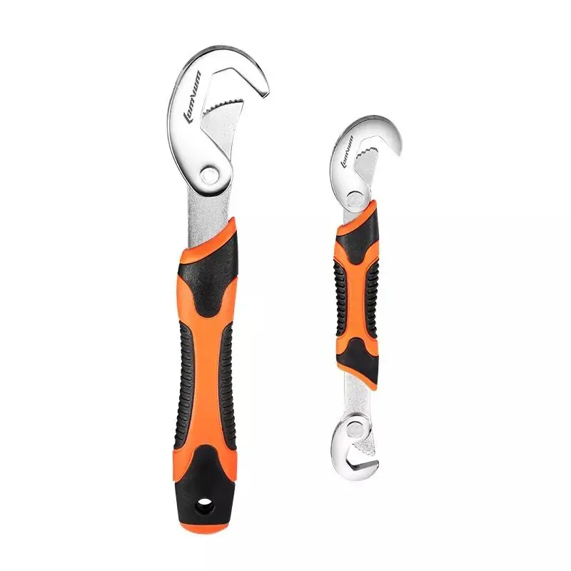 

2Pcs/set Universal Socket Adjustable wrench Open wrench snap universal activity board pipe clamp Hardware Grip Wrench Tool Kit