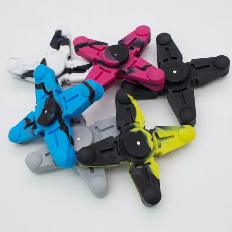 

Silica gel Hand Spinner Fidget Spinners Stress Cube Hand Spiner Focus Keep Toy ADHD EDC Anti Stress Toys Spinning with rope