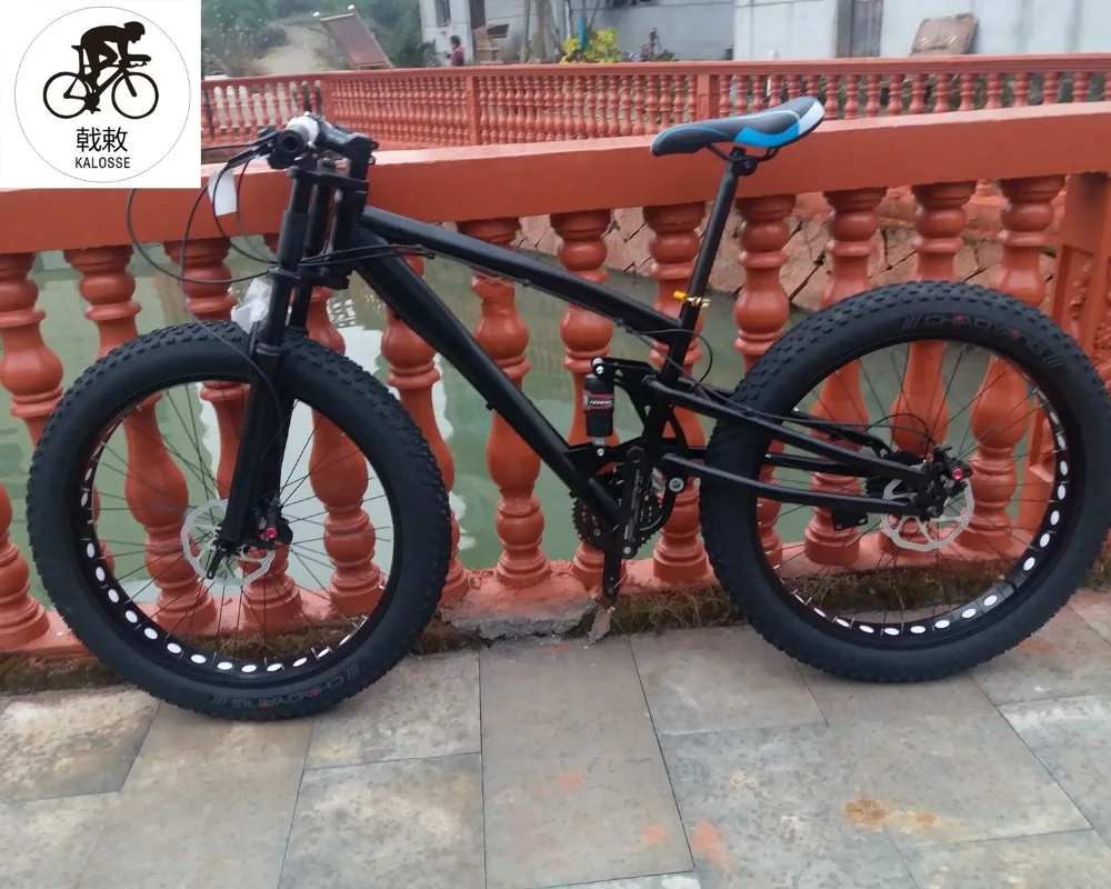 Kalosse M310 Fat bike 26*4,0 дюймов, снежный велосипед с полной подвеской, горный велосипед, 24 скорости, 26er