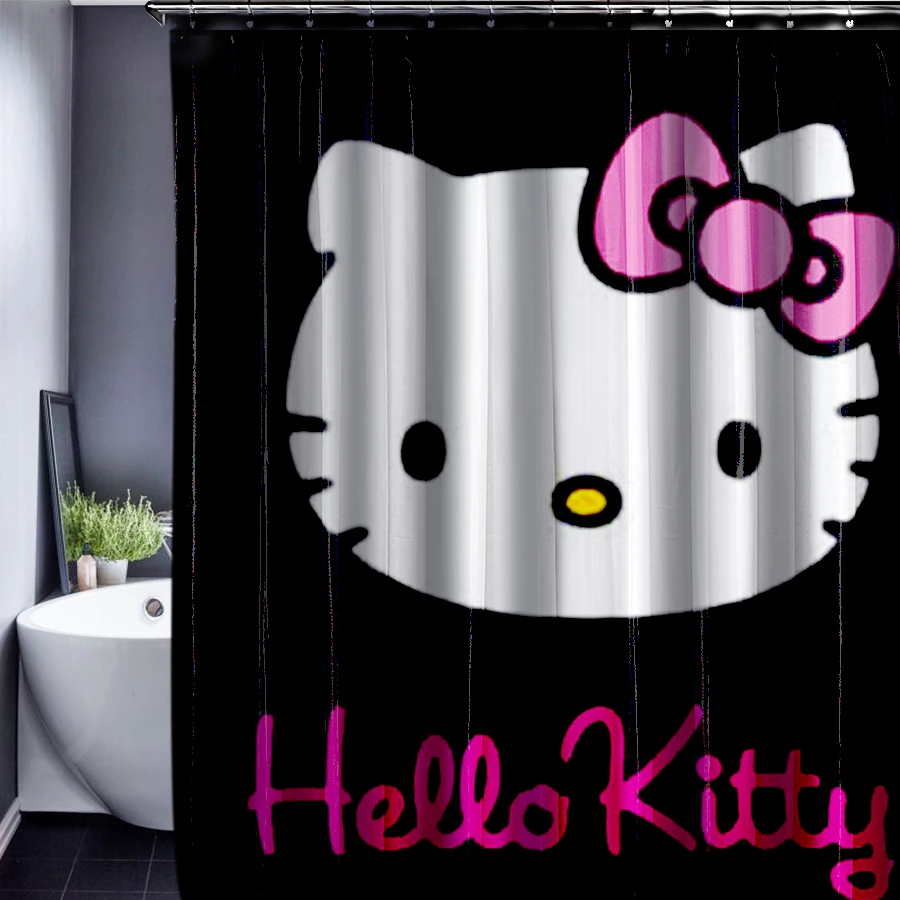 Buy Cartoon Hello Kitty/Mickey Pattern Shower Curtain