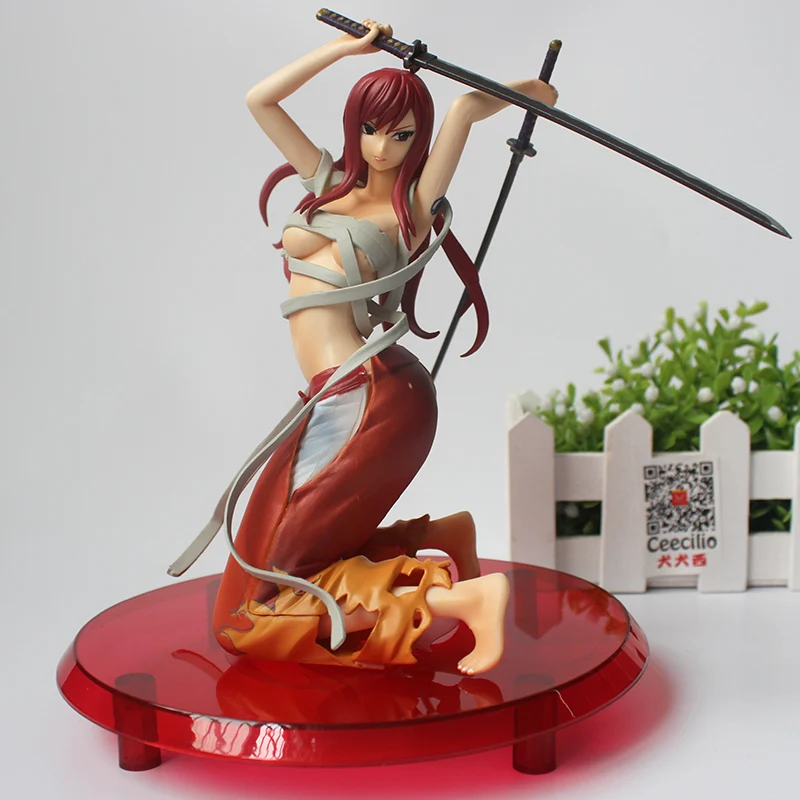 Anime Fairy Tail Erza Scarlet Toy Figure PVC Figures Scarlet Version Animation Collection Model Toys