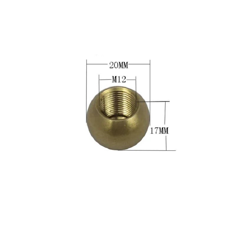 10 шт./лот M3/M4/M5/M6/M10/M12 латунная Женская шаровая Головка подвесная доска шаровая гайка peen для винтажных ламп аксессуары для освещения