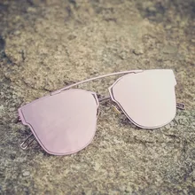 HBK Nueva Primera Marca de Lujo CD Flat Top gafas de Sol de Espejo de Las Mujeres rosa Marca Tan Real de La Vendimia gafas de Sol de Los Hombres Gafas de sol mujer