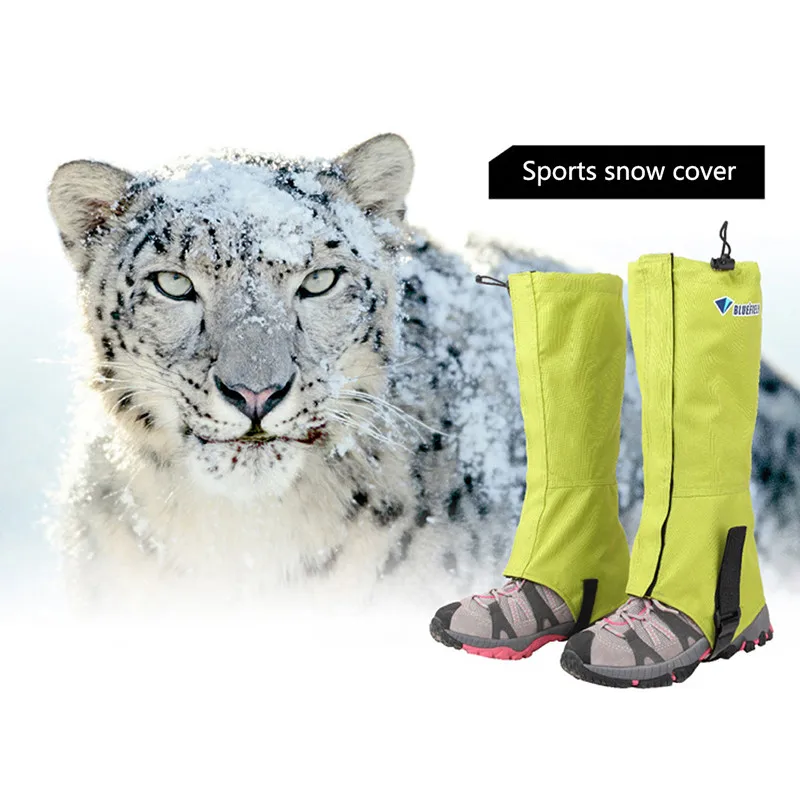 Уличные гетры водонепроницаемые снежные наколенники лыжные гетры походные альпинистские гетры Защита ног - Цвет: green S