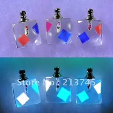 Хороший 100 шт./лот светящийся флакон кулон рисовое Искусство DIY подвески стеклянные флаконы кубик льда незабываемые воспоминания