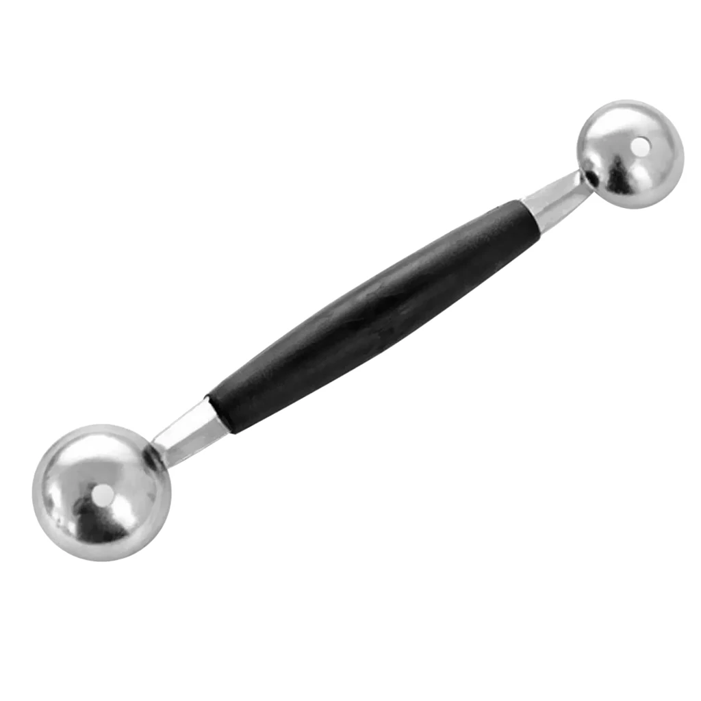 Double Sided Melon Dig Baller Strong and Sharp Mini Metal Spoon for Watermelon Ice Cream Dessert Fruit Home Kitchen Tools