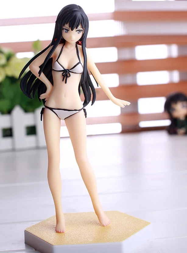 

1pcs 16cm pvc Japanese anime figure My Teen Romantic Comedy SNAFU WAVE Yukinoshita Yukino swimsuit ver action figure