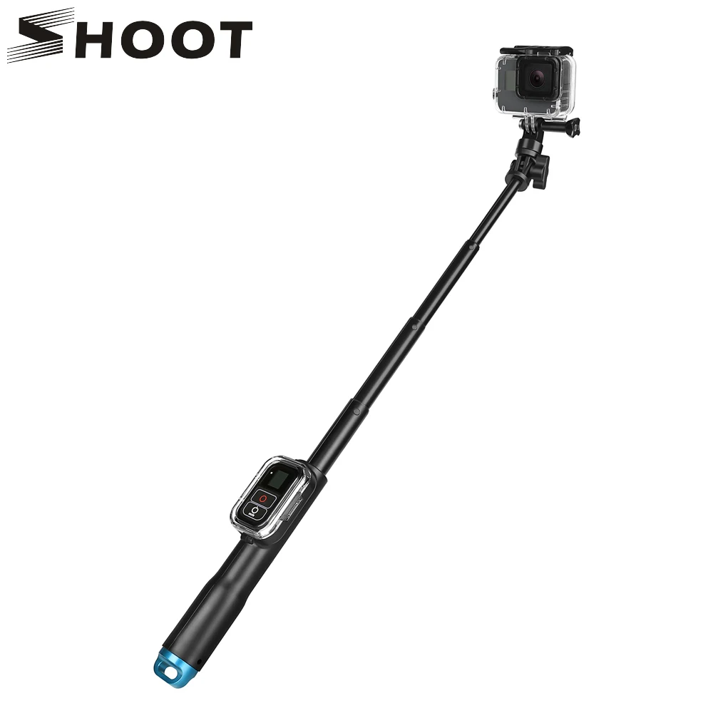 

SHOOT 39 Inch Waterproof Selfie Stick for Gopro Hero 7 5 6 4 Session Camera With WIFI Remoter Clip For Go Pro Monopod Accessory