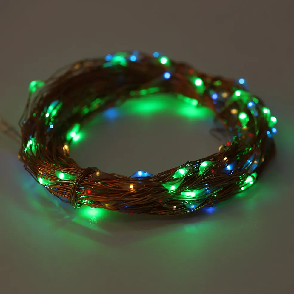 

2 PCS Solar Powered Color Light 15M 150LED Copper Wire Outdoor String Fairy Light