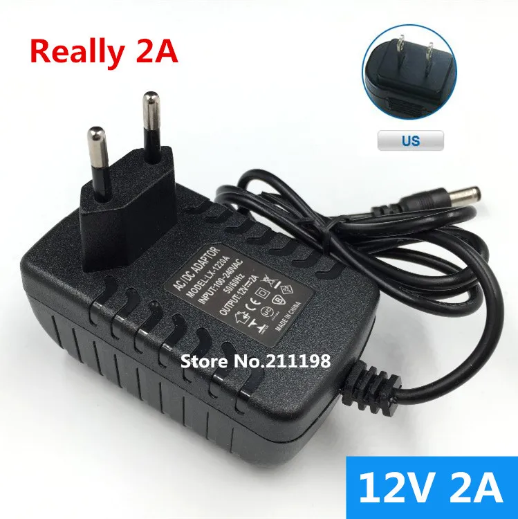 

US Plug DC12V 2A 12W AC100V-240V Converter Adapter Adapter 2000mA Power Adapter US Plug 5.5mm x 2.1-2.5mm for LED Lamp