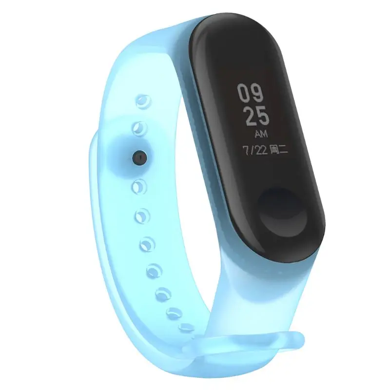 

Colorful Clear Replacement Silicone Wrist Strap Watch Band For Xiaomi Mi Band 4 MiBand 3 F42D