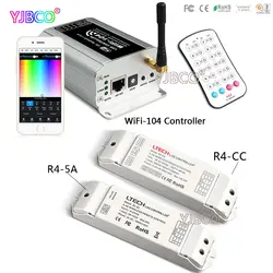 WiFi-104 светодио дный Wi-Fi контроллер и M12 ИК-пульт дистанционного 2,4 ГГц Wi-Fi поддерживает max12 зоны управления; R4-5A/R4-CC зоны приемник для светодио