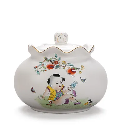 Jia-gui luo китайский Zisha керамический чайный ящик влагостойкий водостойкий хороший выбор для сбора для сухофруктов и конфет - Цвет: 1