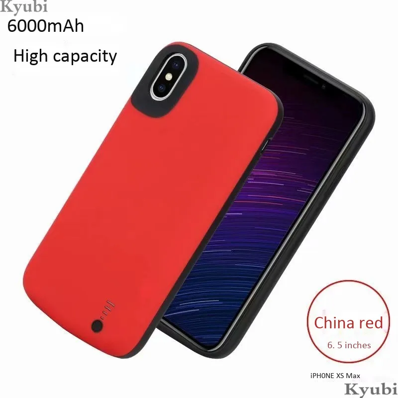 

6000mah power bank case for iphone xr xs max high quality external portable wireless charger case for iphone xs max xr luxury