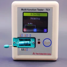 Tc1 transistor tc1 russo multi-função tester tft triode diodo capacitância medidor lcr esr npn pnp mosfet ir tester