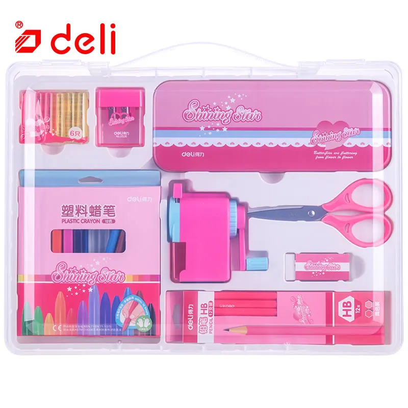 Deli Stationary Set Student Learning Stationery Pencil Pen/Scissors