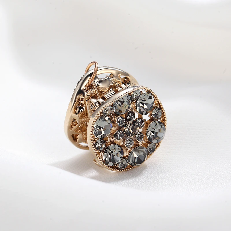 Химера, круглые заколки для волос, краб, простые Мини Хрустальные заколки для волос, боковые шпильки для женщин и девушек, элегантные блестящие заколки, аксессуары для волос