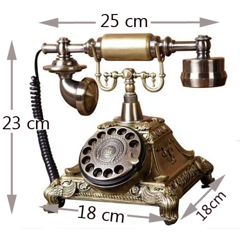 Telefone fixo vintage de moda europeia, telefones