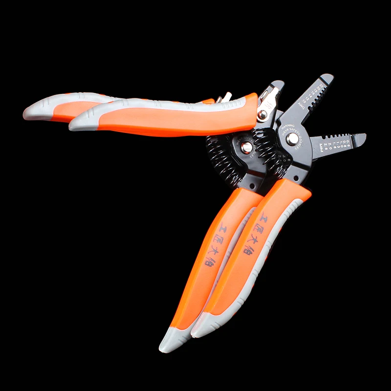 Free shipping Multifunctional Wire Cable Stripper Steel Wire Stripping Pliers Cutting Stripping Hand Tool For 10-22 AWG