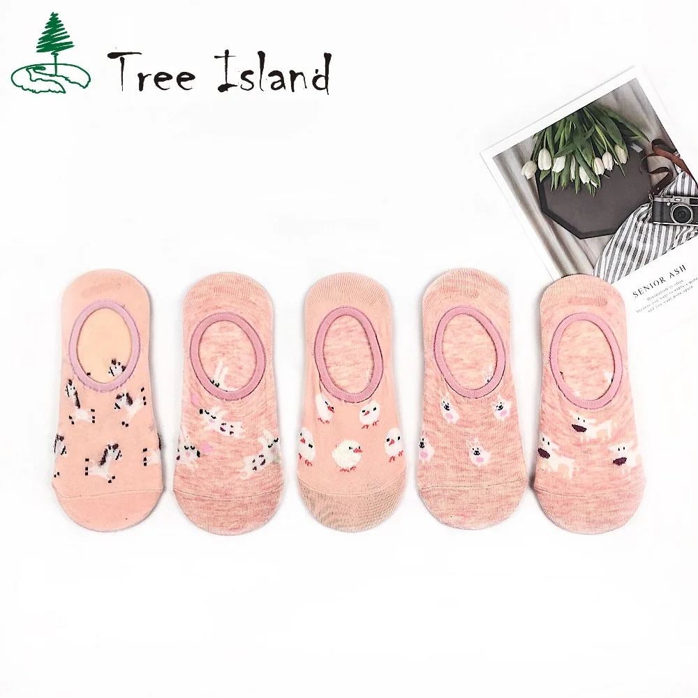 

1 pair Cute 3D Animal Cartoon socks Pink Dot Print Cotton women boat sock Fashion Casual short Art Socks Funny Low A