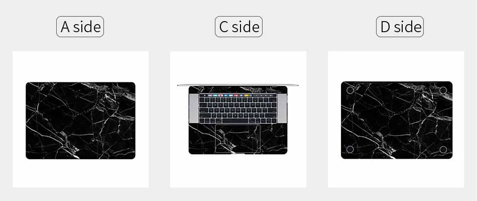 Черная мраморная зерно полное покрытие кожи для Macbook Наклейка Pro Air retina 11 12 13 15 дюймов hp Mac Mi Surface Book наклейка для ноутбука