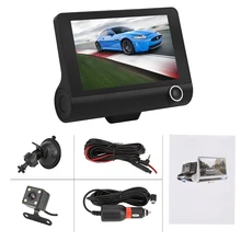Видеорегистраторы для автомобилей три тройной объектив автомобиля Камера Full HD 1080 P видео Регистраторы Зеркало заднего вида с заднего вида dvr регистраторы авто регистратор