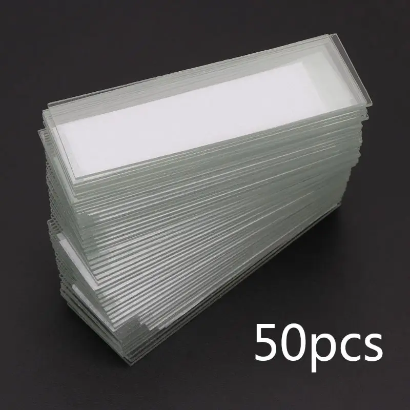 

50Pcs 1mm Thickness Cavity Glass Coverslips Single Concave Microscope Glass Slides Reusable Laboratory Blank Sample Cover Glass