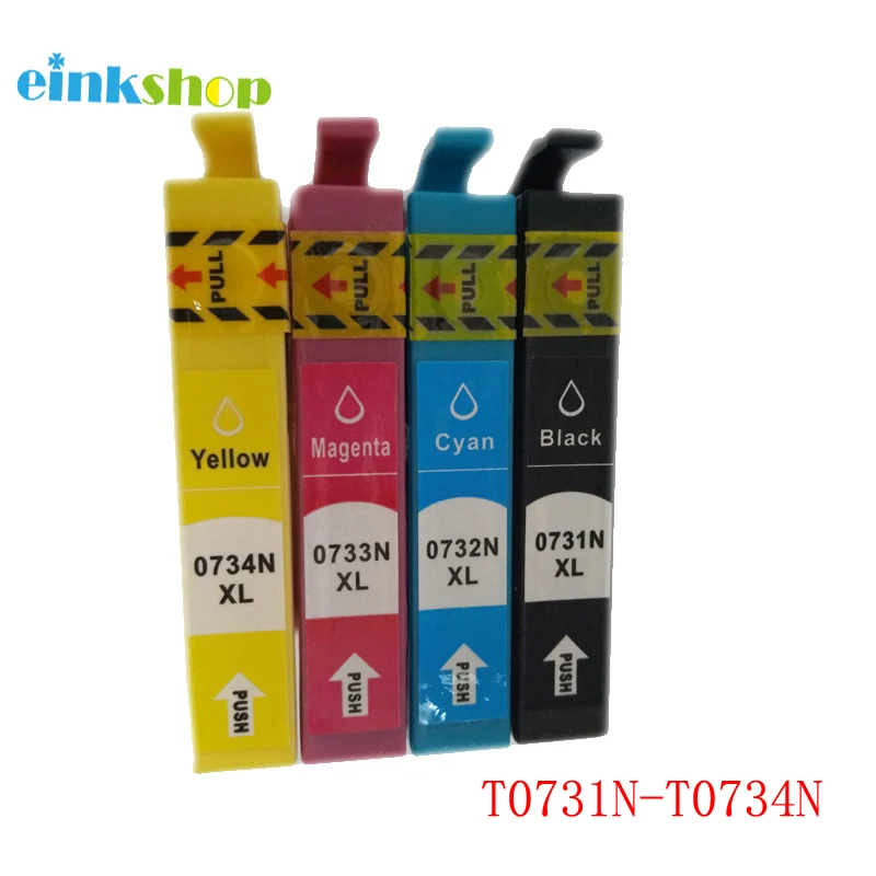 

Free shipping 20PK inkjet cartridge compatible EPSON ink T073N T0731-T0734 T10 T20 T30 TX 105 CX 7300 TX 300F TX 610FW print ink