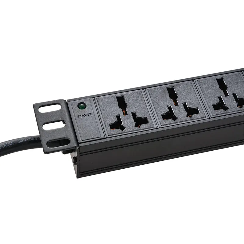 Новинка 250 в 16 А PDU отдельная розетка для шкафа 6 разъемов Универсальная Розетка с