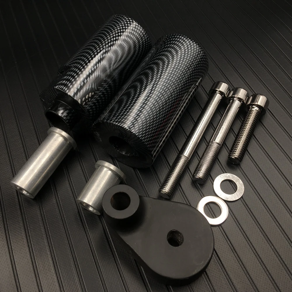 Углерода Нет Cut рамки слайдер Pad для Yamaha YZFR6 YZF-R6 YZF R6 2008 ...