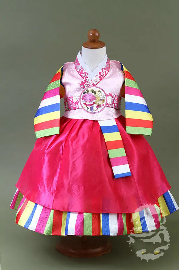 

2020 NEW GirlsPremium Korean Tradtional Girl Hanbok Dress Kids Birthday Party Korean Dolbok Gift