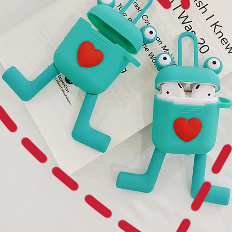 Cute Cartoon frog Case For AirPods Protective Cover Skin Accessories for Apple Airpods Bluetooth Wireless Earphone Charging Box (3)