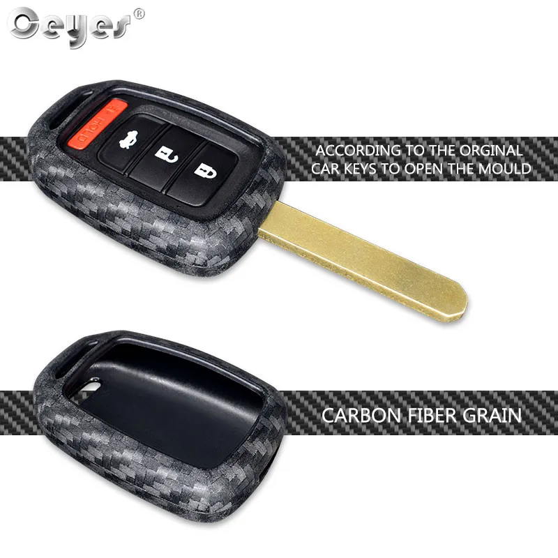 Carbon fiber key cover for HONDA  (3)