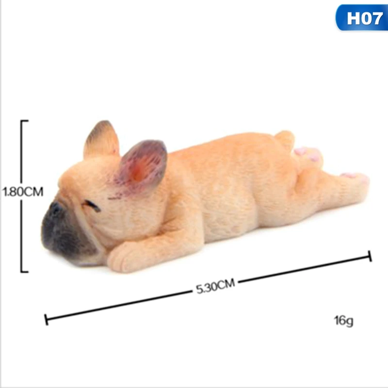 3D Французский бульдог магнит милый Спящая собака доска для надписей на холодильник магниты для офиса украшения дома - Цвет: 7