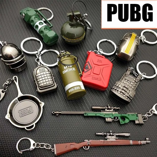 

PLAYERUNKNOWN'S BATTLEGROUNDS Cosplay Costume Keychain Helmet Backpack Pan Metal Model Key Chain PUBG necklace