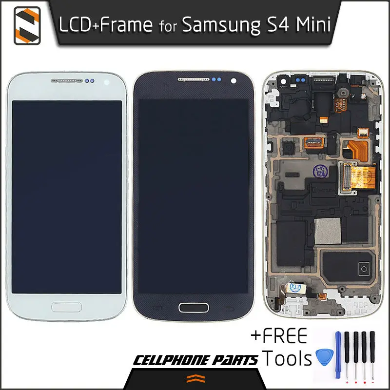 

High Quality LCD for Samsung Galaxy S4 Mini i9190 i9192 i9195 LCD Display Touch Screen Digitizer Assembly with Frame Replacement