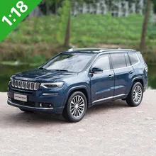 Новинка 1/18 Jeep Grand Commander Fiat Chrysler литой металлический Автомобиль SUV модель синий белый черный детские игрушки коллекция подарок