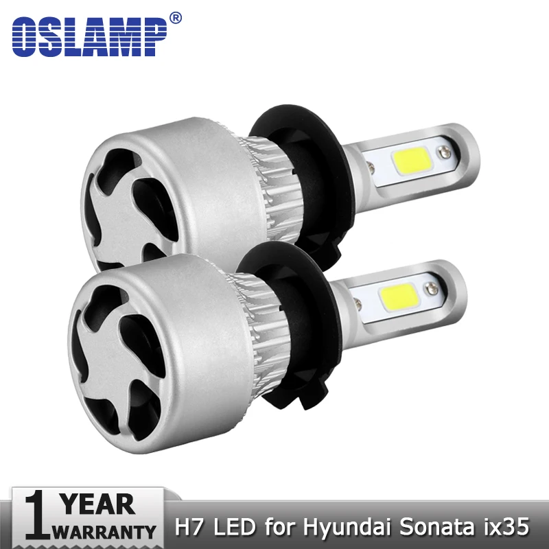 

Oslamp H7 Hi lo Beam Car LED Headlights Bulb COB 72W 8000lm 6500K Auto Headlamp Led Light Bulb 12V 24V for Hyundai Sonata ix35