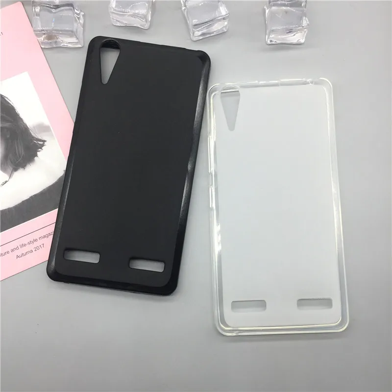 Мягкий силиконовый чехол для телефона Lenovo A6000 / Plus K3 A6010 с полным покрытием черные