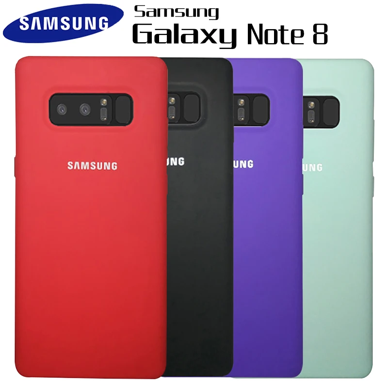 

Original Samsung Galaxy Note 8 Liquid Silicone Case Silky Soft-Touch Finish Back Protective Cover For Note8 Phone Case Baby Skin