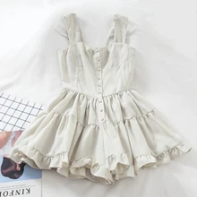 Винтажные плиссированные короткие женские комбинезоны Летние повседневные черные комбинезоны без рукавов А-силуэта Сексуальные облегающие пляжные вечерние комбинезоны Jumpsui Vestido