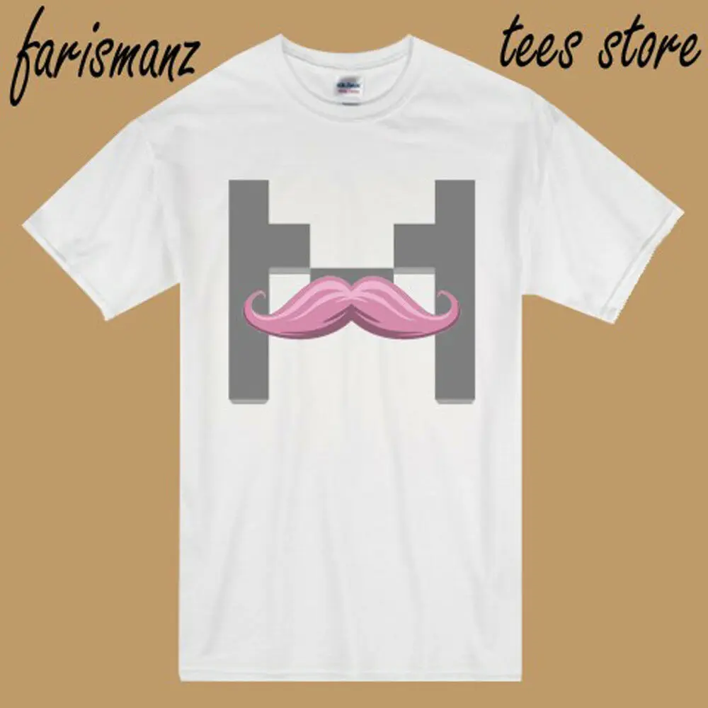 Новая мужская белая футболка с логотипом Markiplier Marfstache Размер S до 3XL 100% хлопок для