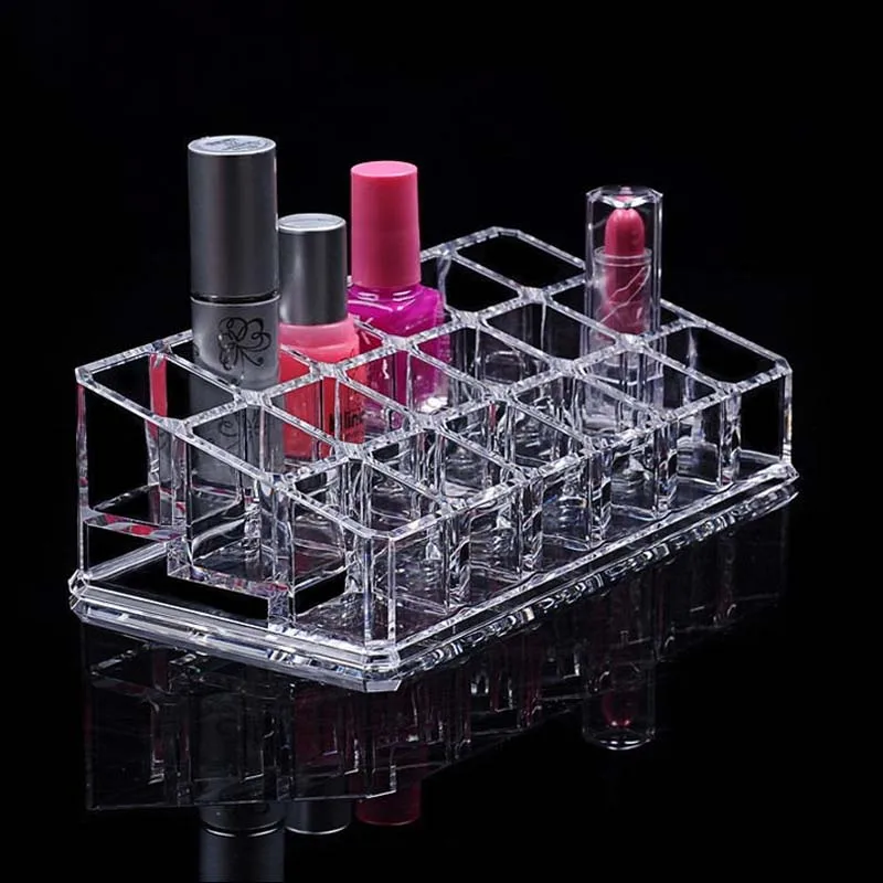 18 Lipstick Holder Display Stand Clear Acrylic Cosmetic Organizer