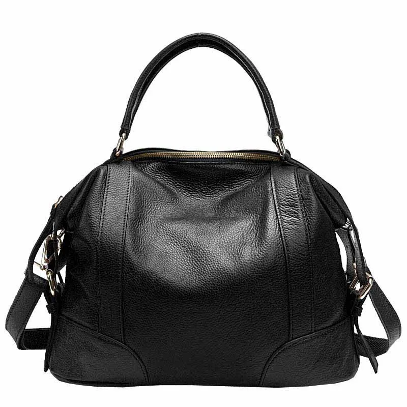 Сумки для женщин натуральная кожа женская сумка через плечо сумка-тоут женская ручная сумка-мессенджер женская сумка - Цвет: Black
