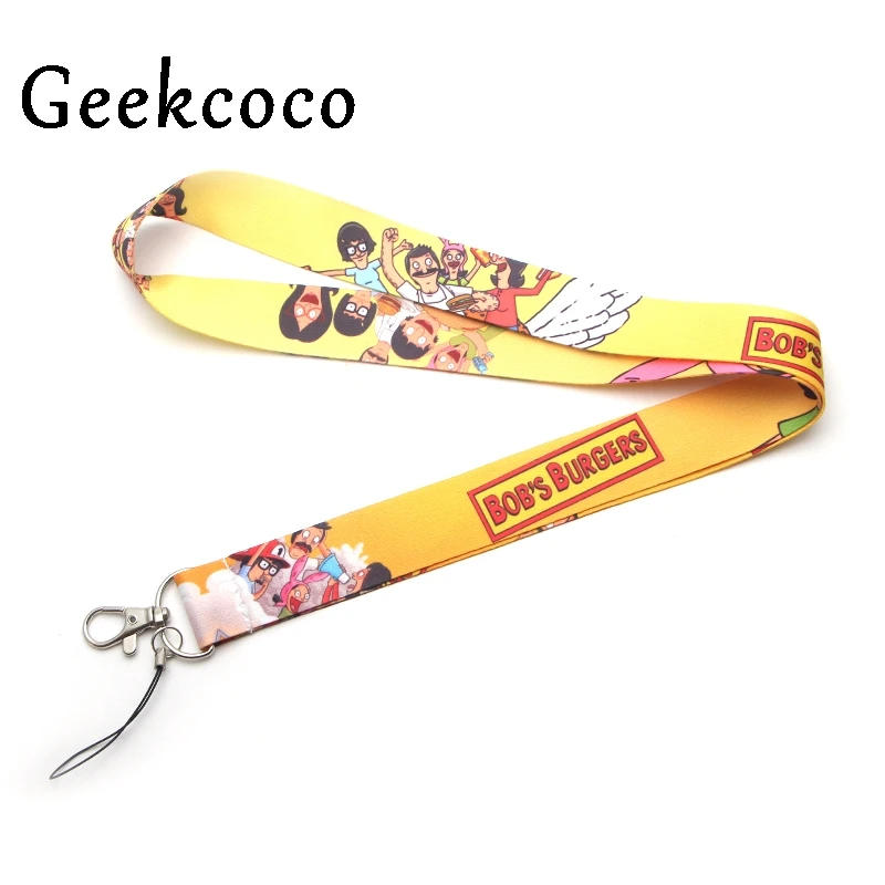 

Bob's Burgers cartoon keychain Accessories Safety Breakaway Mobile Phone ID Badge Holder keys Straps Neck lanyard Camera J0274