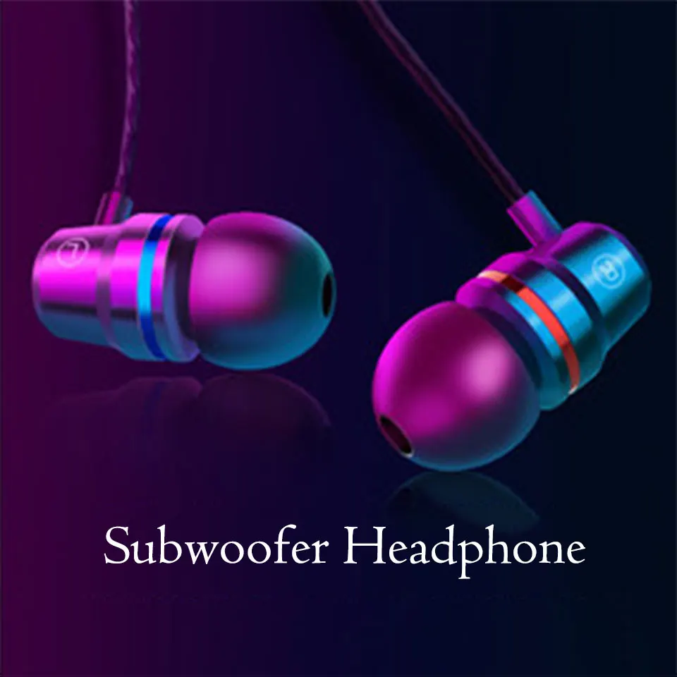 Earphones Metal Magnetic Stereo sports Bass Headset 3.5mm In-Ear Earbuds Earphone With Microphone headphones for Smart Phone (1)