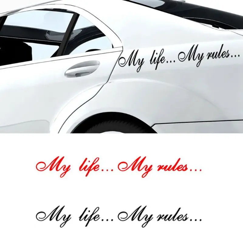 

8.5*60cm My Life...My Rules... Car Stickers And Decals Auto Sticker