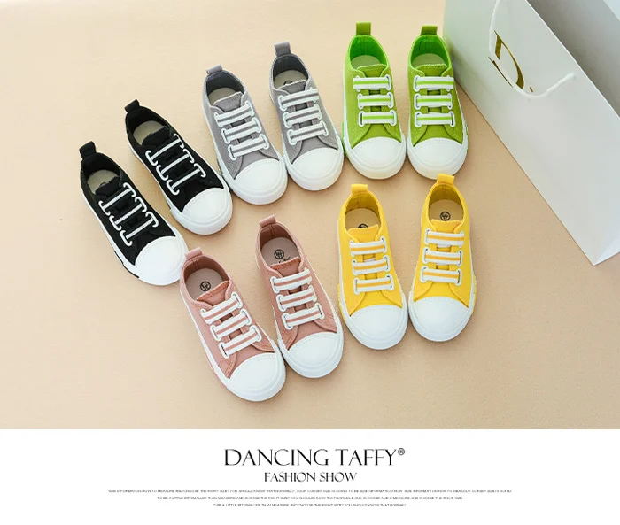 New 5 Colors Canvas Children Shoes Solid Elastic Band Kids Sneakers 2017 Casual Rubber Board Green Black Boys Shoe Girls Sneaker 552 (1)