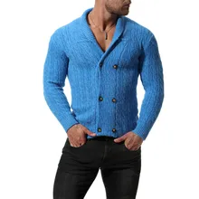 Осенний молодежный мужской однотонный тонкий свитер мужской с v-образным вырезом однобортный толстый свитер цвет серый/черный/абрикосовый